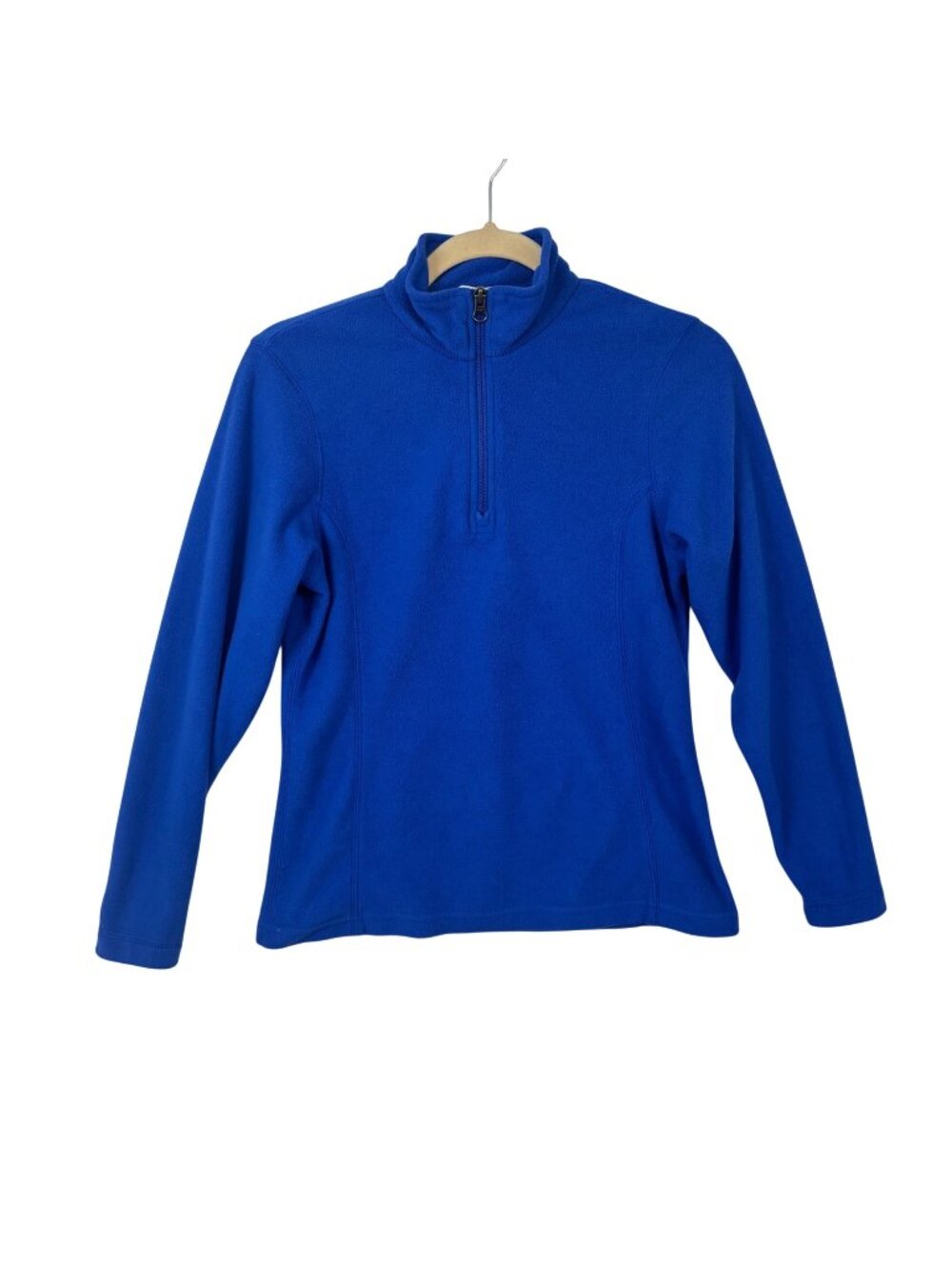 ✨3/$30 Lands End Blue Fleece Quarter-Zip Pullover L/G Youth 12-13 Years